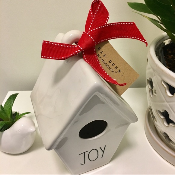 Rae Dunn JOY Birdhouse Slant Roof Holiday 2019 - Picture 4 of 6